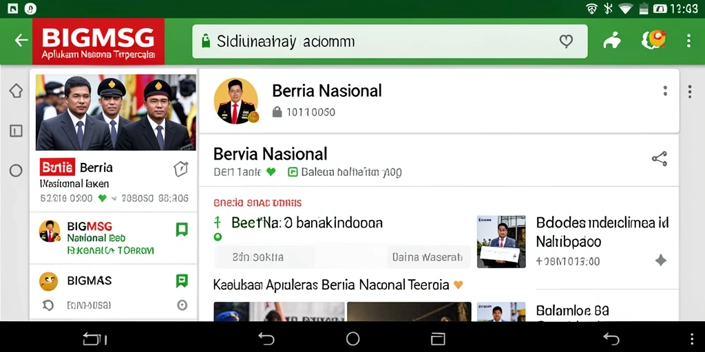 Tampilan antarmuka pengguna BIGMSG yang informatif dan menarik.