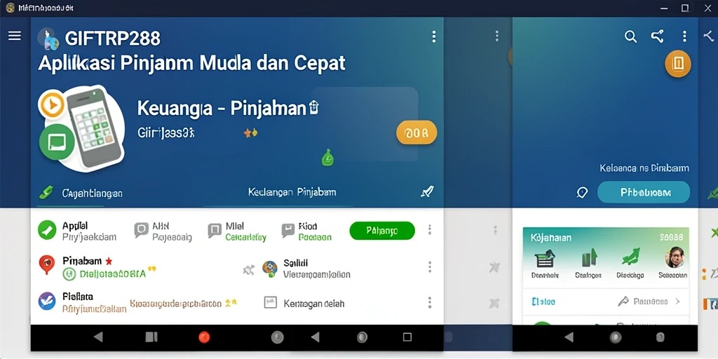 Tampilan antarmuka aplikasi pinjaman yang intuitif dan mudah digunakan.