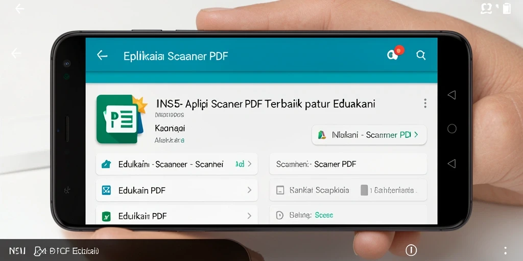 Tampilan antarmuka aplikasi Scanner PDF INS55 yang sederhana dan efektif.