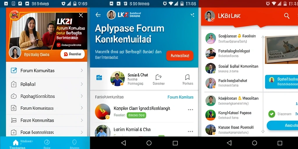Antarmuka menarik <strong>LK21</strong> untuk berdiskusi di Forum Komunitas.