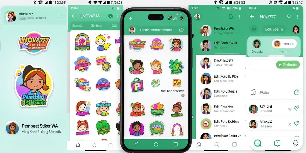 Antarmuka LNOVA777 untuk Pembuat Stiker WA yang user-friendly dan kreatif.