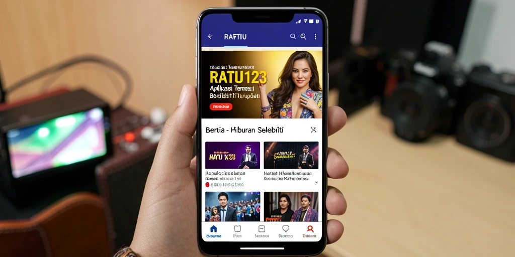 Antarmuka RATU123 dengan berita selebriti yang menarik.
