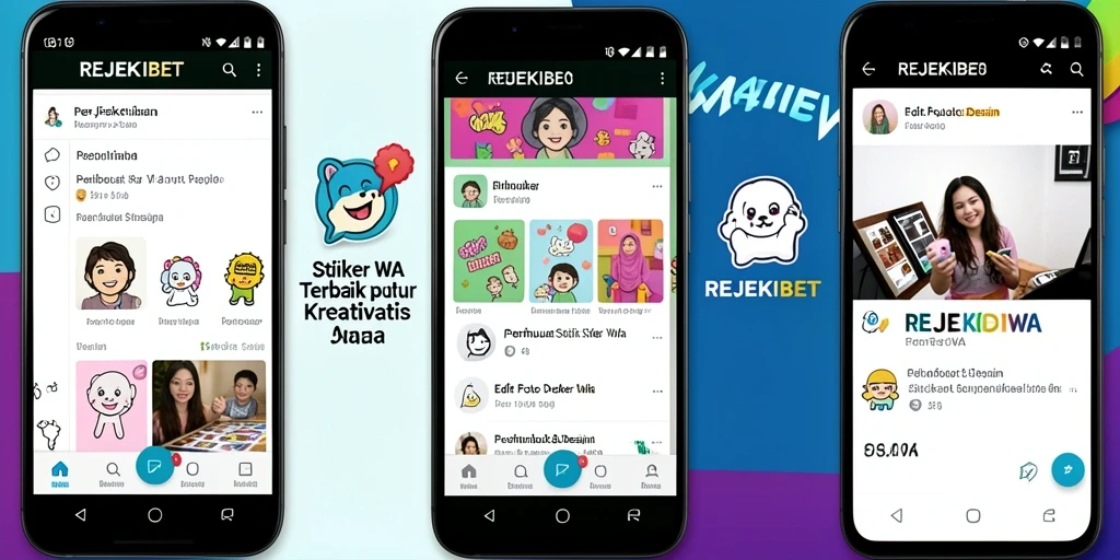Tampilan antarmuka REJEKIBET untuk membuat stiker yang mudah digunakan.