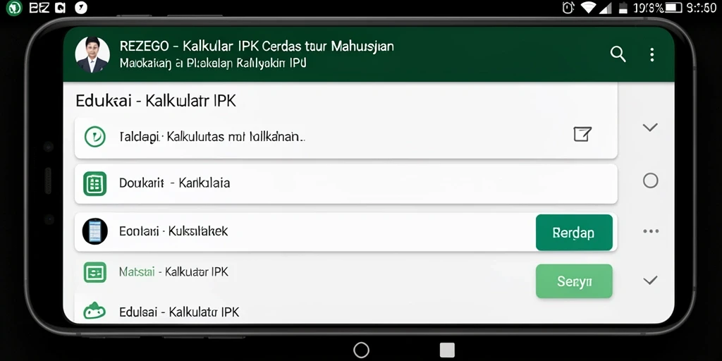 Tampilan antarmuka REZEGO untuk menghitung Kalkulator IPK secara efisien.