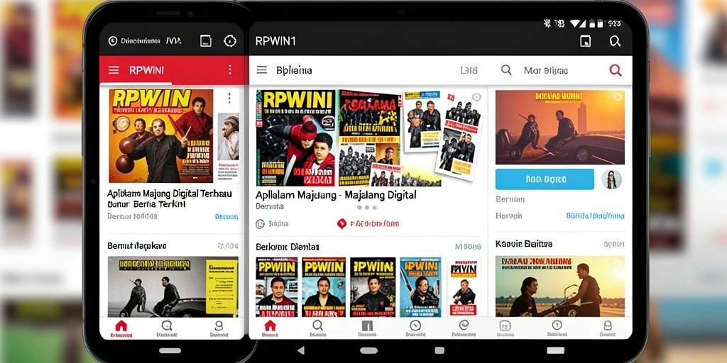 Tampilan antarmuka aplikasi RPWIN1 dengan fitur Majalah Digital yang menarik.