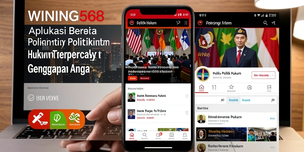 Antarmuka aplikasi WINNING568 yang memudahkan akses informasi Politik Hukum.